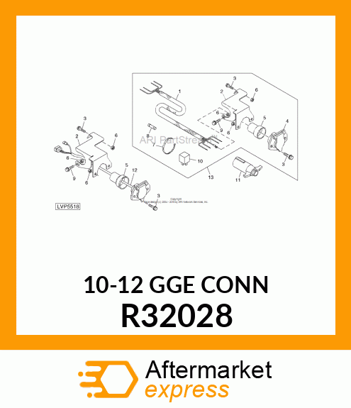 ELEC. CONNECTOR TERMINAL, SPLICE,10 R32028