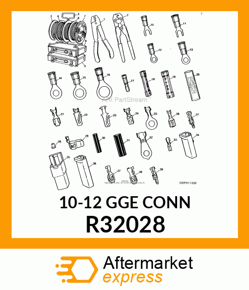 ELEC. CONNECTOR TERMINAL, SPLICE,10 R32028