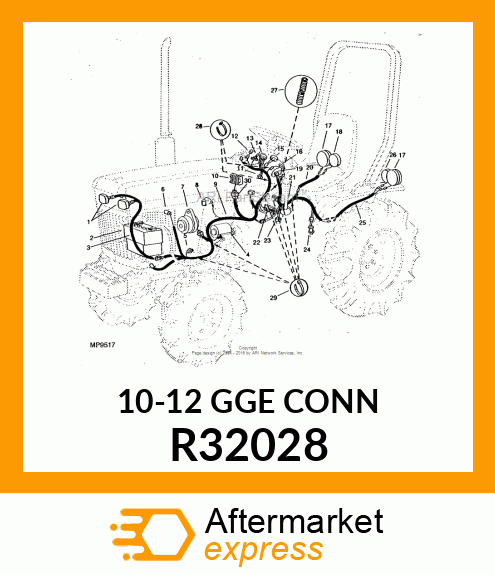 ELEC. CONNECTOR TERMINAL, SPLICE,10 R32028