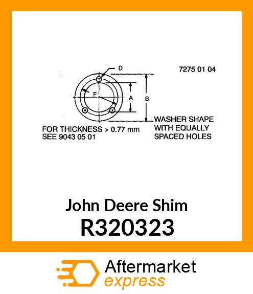 SHIM, CONE POINT, 0.500 MM R320323