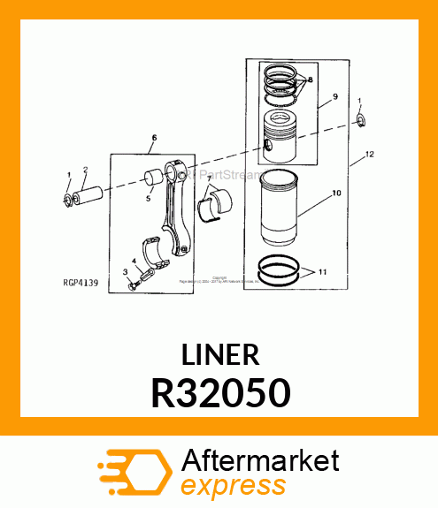 Cylinder Liner - LINER, CYLINDER R32050