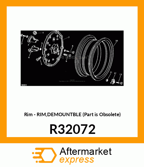 Rim - RIM,DEMOUNTBLE (Part is Obsolete) R32072