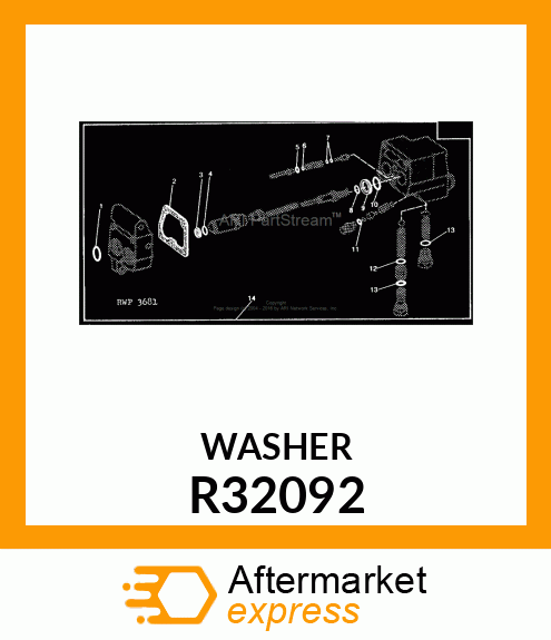 WASHER,TREATED PAPER R32092