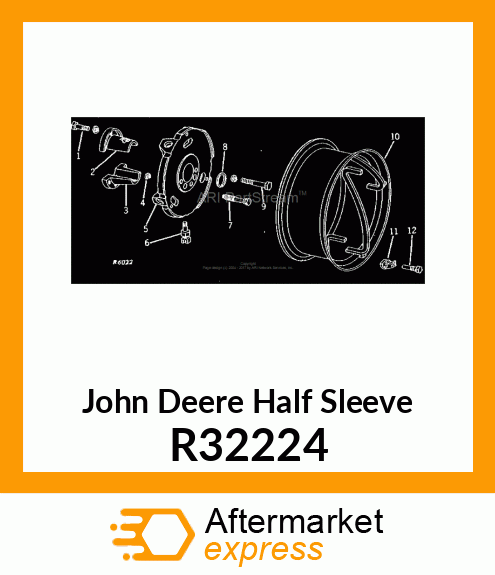 SLEEVE, DRIVE WHEEL, KEY HALF R32224