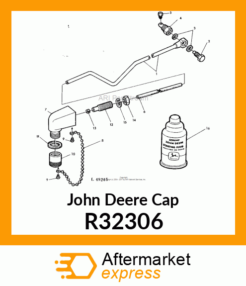 CAP,STARTING FLUID ADAPTER R32306