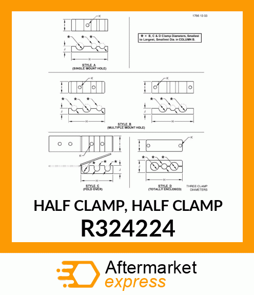 HALF CLAMP, HALF CLAMP R324224