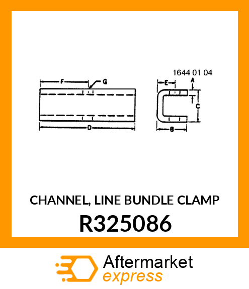 CHANNEL, LINE BUNDLE CLAMP R325086