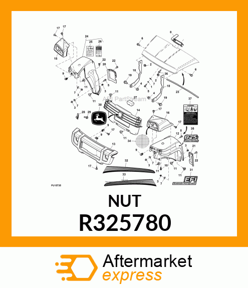 NUT, SPRING, PREVAILING TORQUE R325780