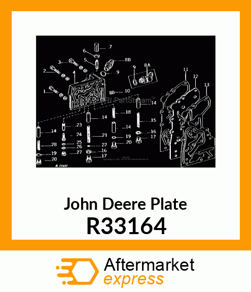 PLATE,CLUTCH VALVE HOUSING R33164