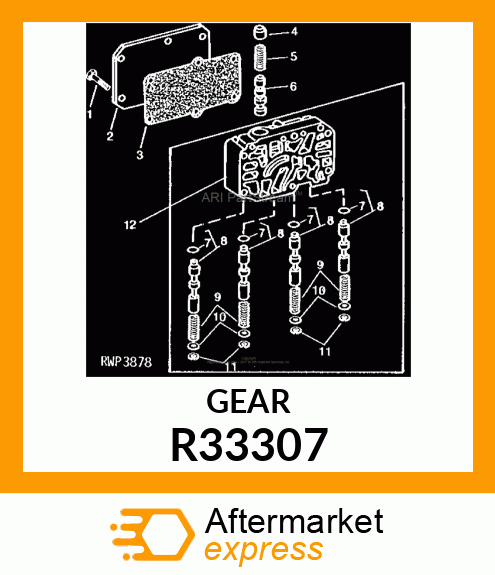 Spare part R33307 + COVER,SHIFT VALVE HSG