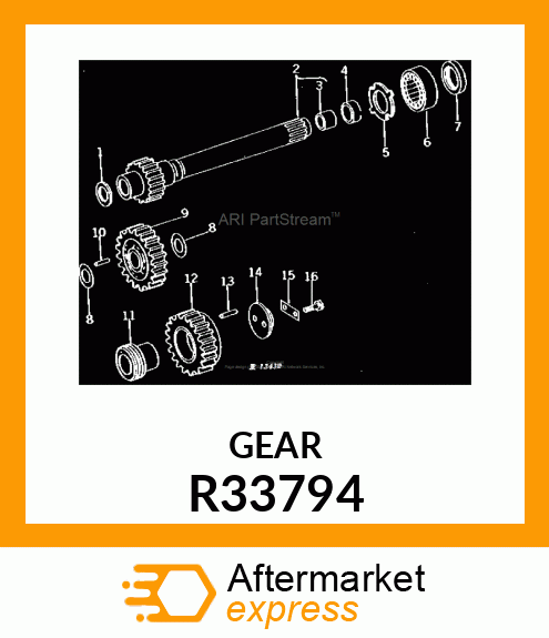 GEAR,POWER SHAFT IDLER R33794