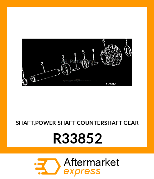 SHAFT,POWER SHAFT COUNTERSHAFT GEAR R33852