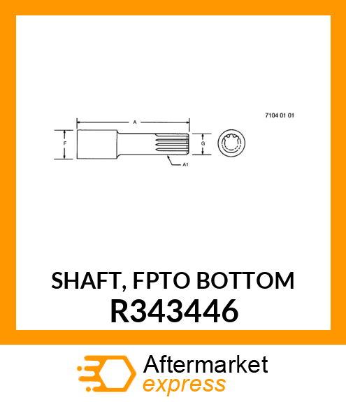 SHAFT, FPTO BOTTOM R343446