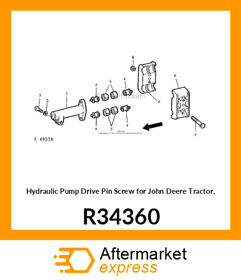 SCREW,SPECIAL PUMP DRIVE R34360