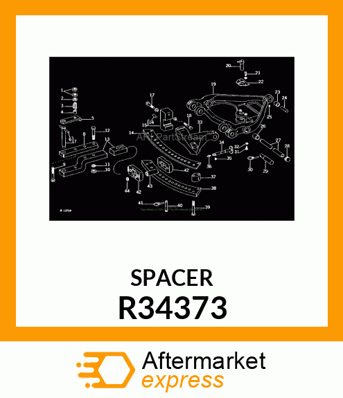 SPACER,DRAWBAR REAR SUPPORT R34373