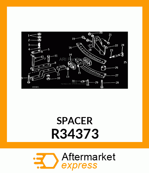 SPACER,DRAWBAR REAR SUPPORT R34373