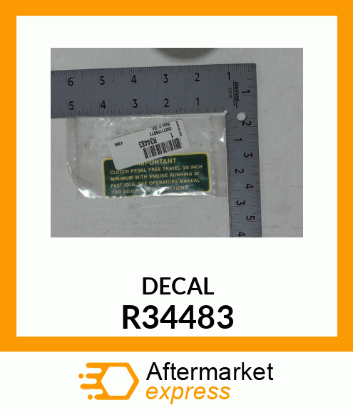 LABEL,CLUTCH PEDAL R34483