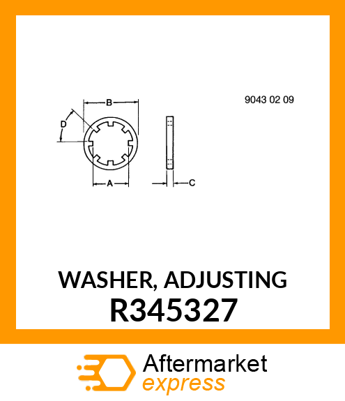 WASHER, ADJUSTING R345327