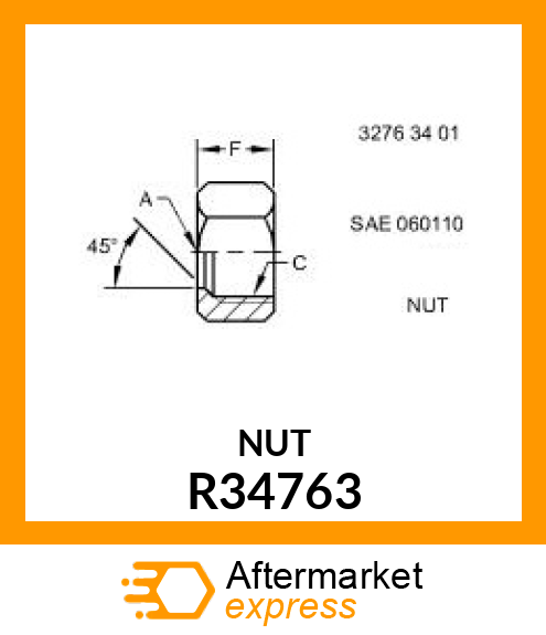 NUT,COMPRESSION TYPE R34763