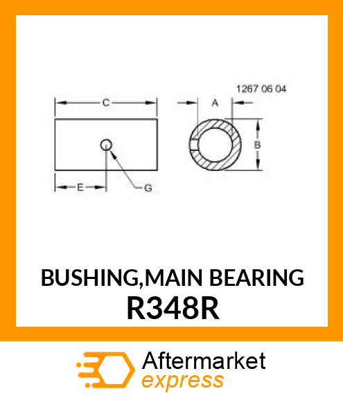 BUSHING,MAIN BEARING R348R