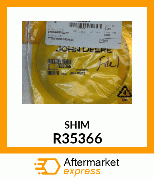 SHIM,.005 STEEL R35366