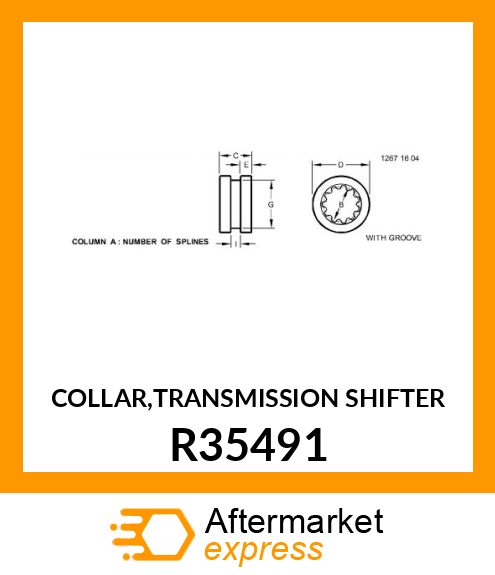 COLLAR,TRANSMISSION SHIFTER R35491