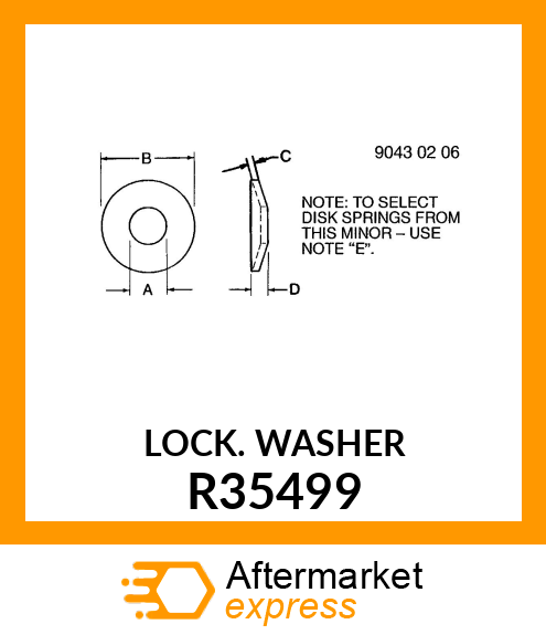 WASHER,DIFFERENTIAL BEVEL PINION R35499