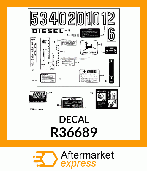 SAFETY SIGN, REMOTE CYLINDER WARNIN R36689