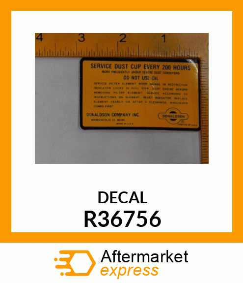 DECAL,INSTRUCTION R36756