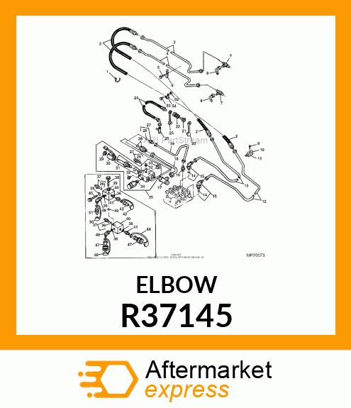 ELBOW, 45 DEGREE SWIVEL R37145