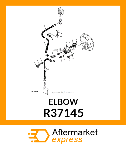 ELBOW, 45 DEGREE SWIVEL R37145