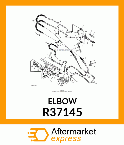 ELBOW, 45 DEGREE SWIVEL R37145