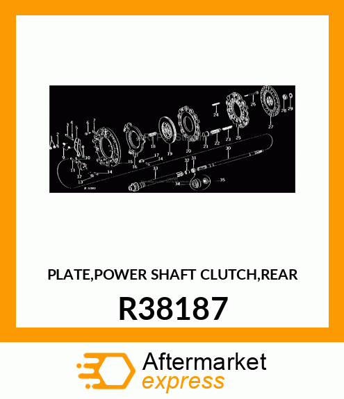 PLATE,POWER SHAFT CLUTCH,REAR R38187