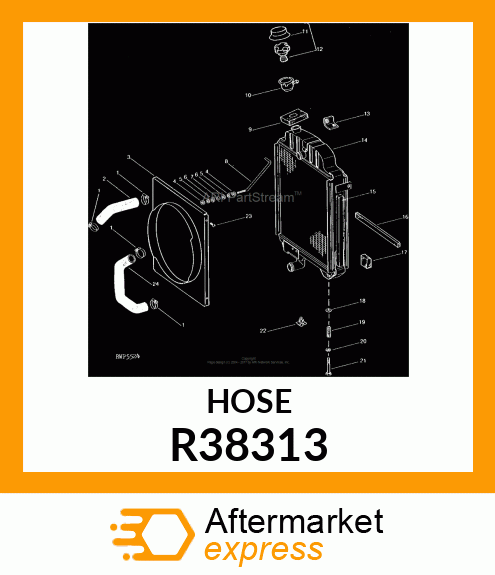 HOSE,LOWER WATER RADIATOR R38313