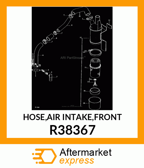 HOSE,AIR INTAKE,FRONT R38367