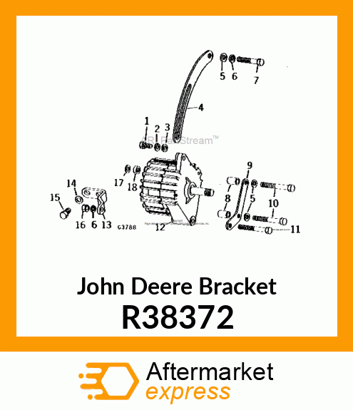 BRACKET,ALTERNATOR REAR R38372