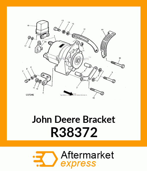 BRACKET,ALTERNATOR REAR R38372