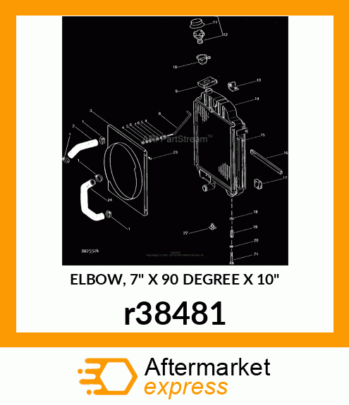 ELBOW, 7" X 90 DEGREE X 10" r38481