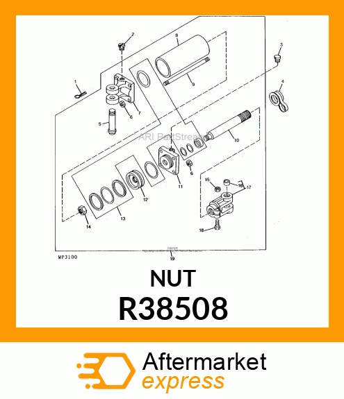 NUT SPECIAL HEX LOCK R38508