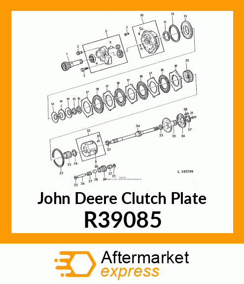 PLATE,REVERSE CLUTCH BACKING R39085