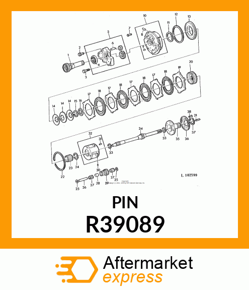 SHAFT,PLANET PINION R39089