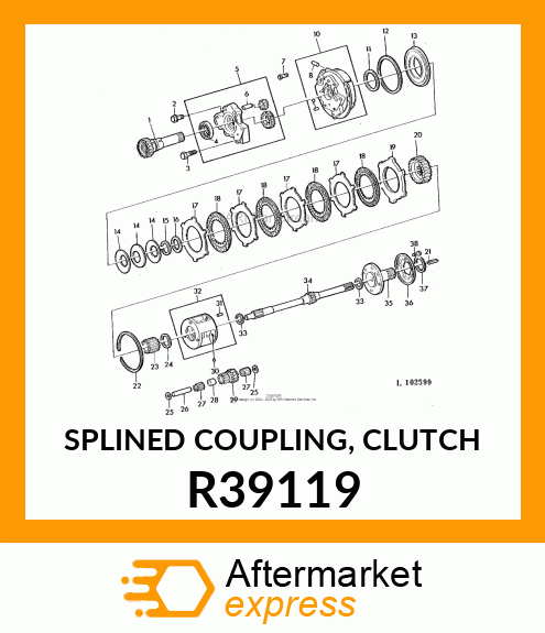 SPLINED COUPLING, CLUTCH R39119