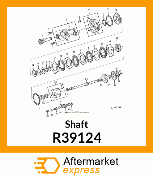 SHAFT,PLANET PINION CARRIER R39124