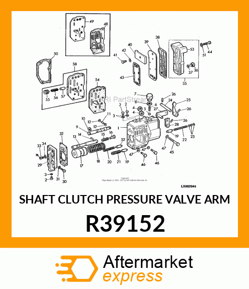 SHAFT CLUTCH PRESSURE VALVE ARM R39152