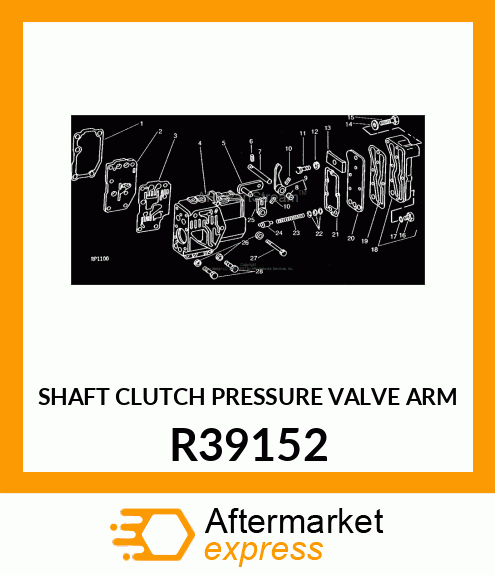 SHAFT CLUTCH PRESSURE VALVE ARM R39152