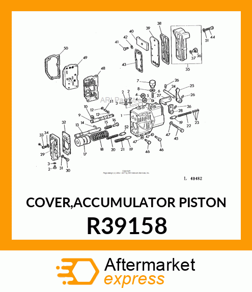 COVER,ACCUMULATOR PISTON R39158