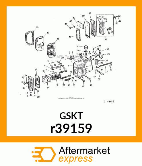 GASKET,ACCUMULATOR PISTON COVER r39159