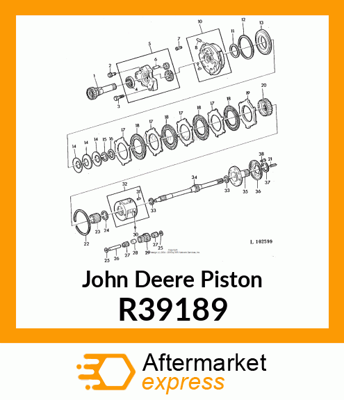 PISTON, REVERSE BRAKE R39189