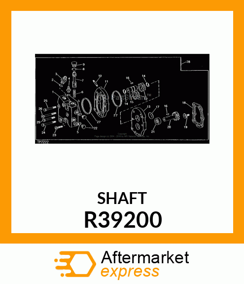 Shaft Steering Pump Idler R39200