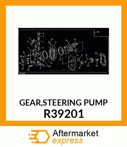 GEAR,STEERING PUMP R39201